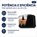 Miniprocessador de Alimentos 350ml 100W - Agratto