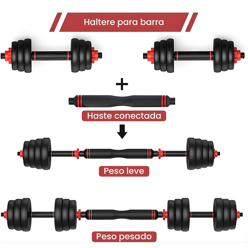 KIT HALTERES 6 EM 1 ATE 20KGS