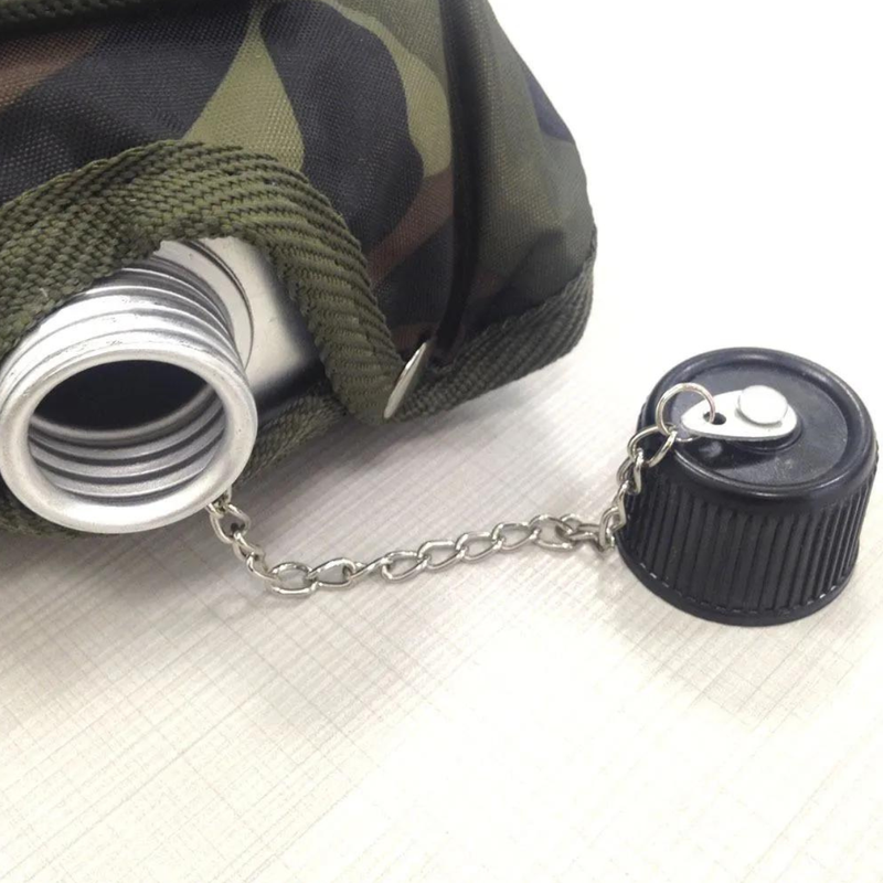 Cantil de Aluminio CAMUFLADO 900 ml Verde Militar NTK