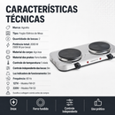 Fogão Elétrico de Mesa 2 Bocas Inox - Agratto