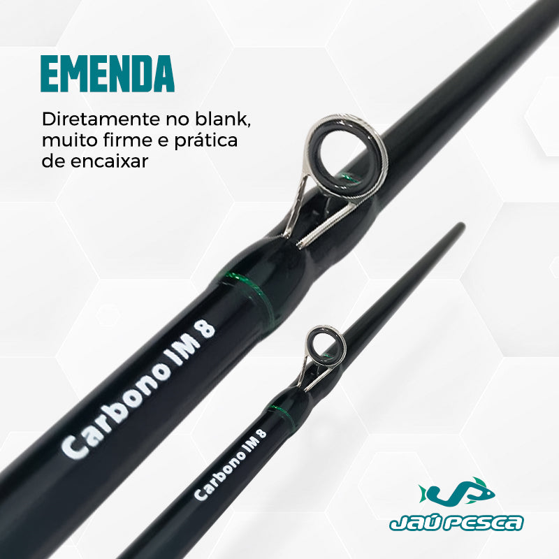 Kit Pesca Vara Carretilha JP TAMBAQUI PRO 2,40 + Carretilha LX400 Esquerda
