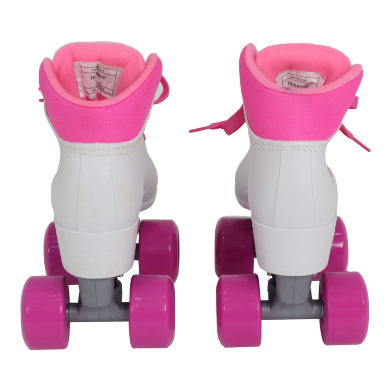 Patins Quad Love Unicórnio Branco tamanho 35 (P88)/Belfix
