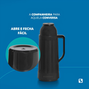 Garrafa Térmica Topázio 1L - Soprano - Preta