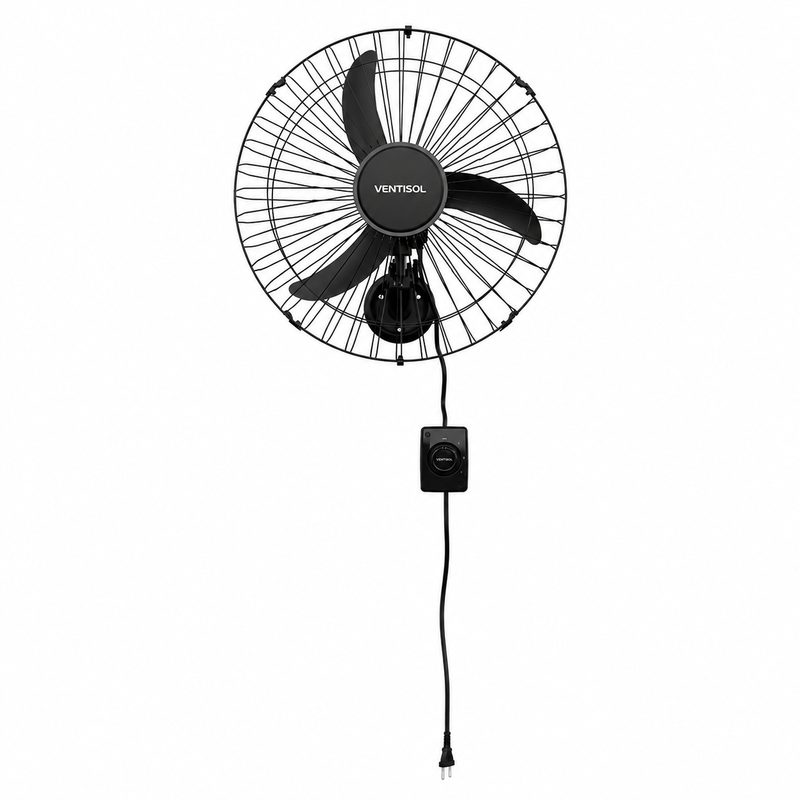 Ventilador de Parede New Premium 60cm Preto 147W - Ventisol