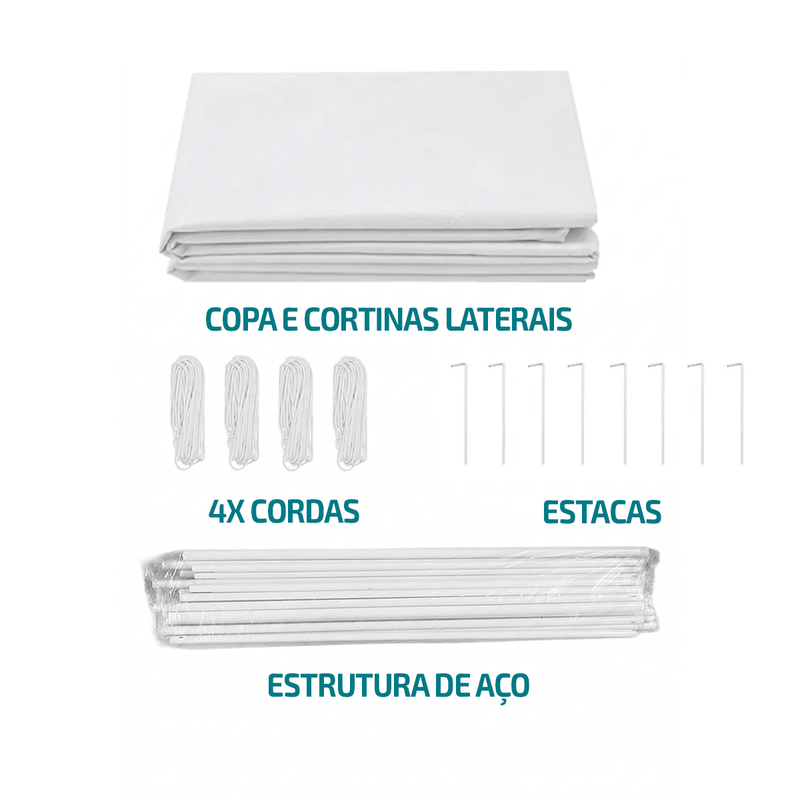 Tenda Gazebo 2,40x2,40m Articulada com Bolsa de Transporte - Bel