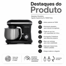 Batedeira Planetária Supremma 5L 700W Preta - Agratto