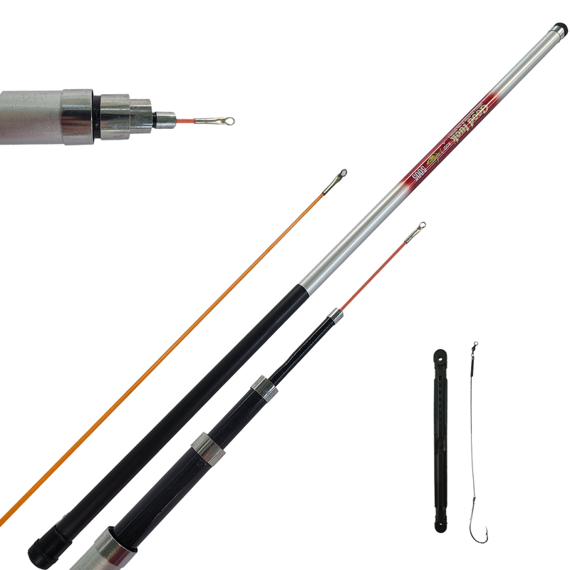 Kit 1 Vara Telescopica Gomo Longo JP Traíra 5,00 e Acessorios