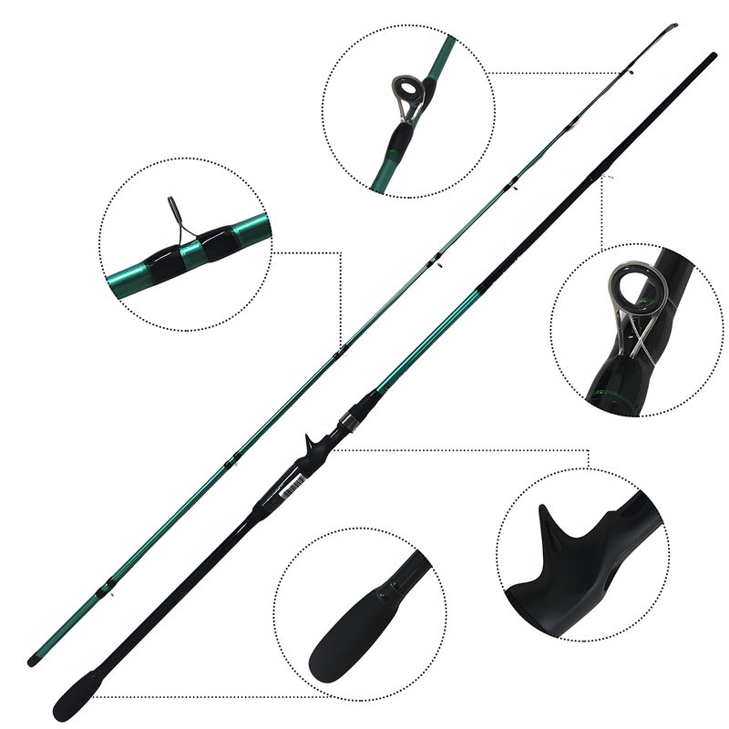 Kit Pesca Vara Carretilha JP TAMBAQUI PRO 2,40 + Carretilha LX400 Esquerda + Linha Multi