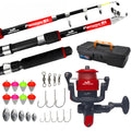 Kit de Pesca - Vara 20lbs + Molinete e Linha Jau Pesca + Acessórios + Maleta - Completo