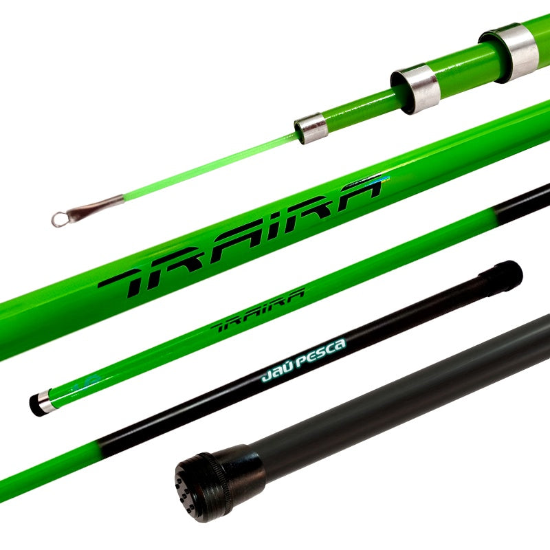 Vara Telescópica Gomo Longo JP Traira Verde Jaú Pesca