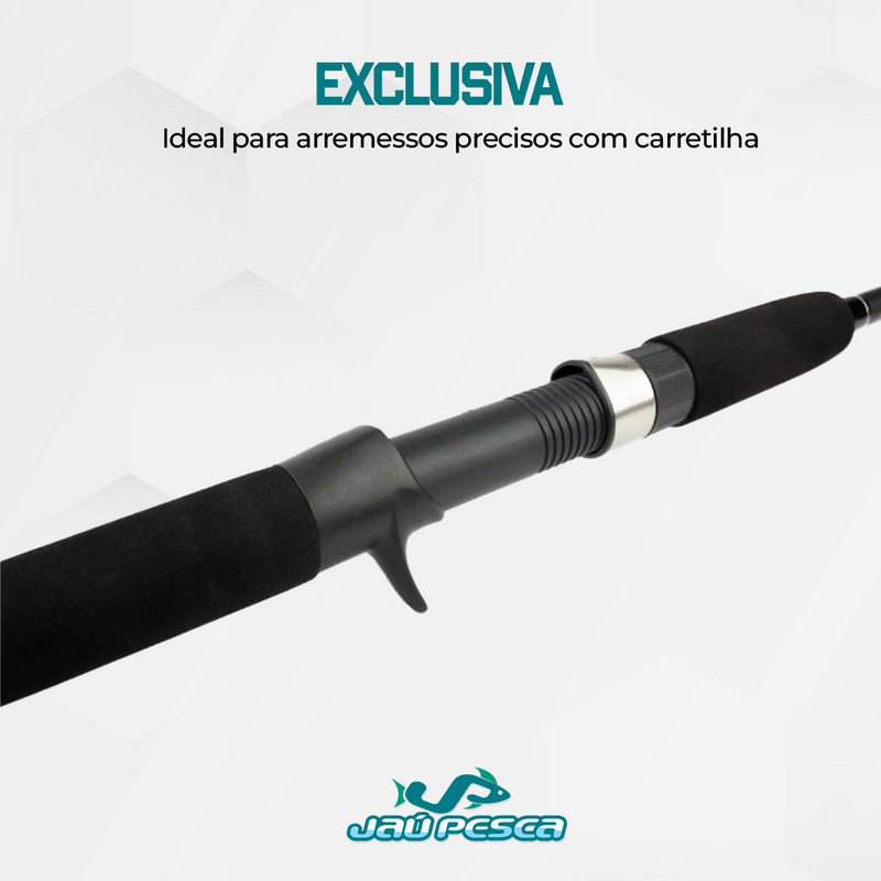 Kit Tamba Vara 2,10m 50Lbs e Carretilha BG e Linha Mono