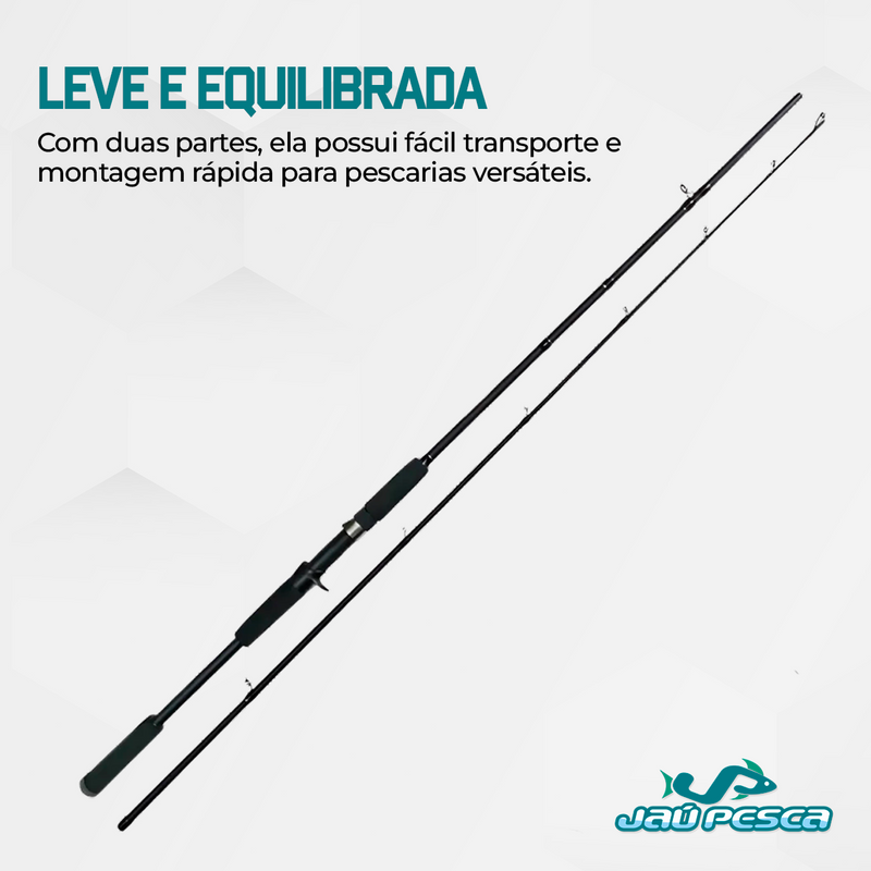 Kit Tamba Vara 2,10m 50Lbs e Carretilha BG e Linha Mono