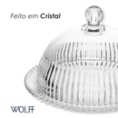 Queijeira Cristal com Tampa Império 20cm x 20cm x 13,5cm - Wolff