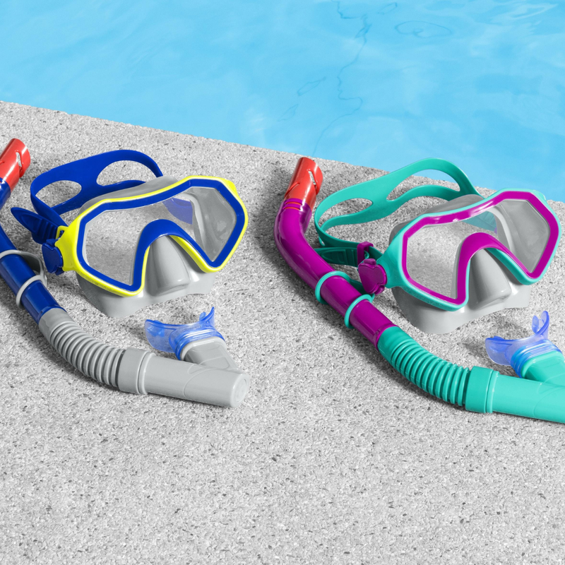 Kit Snorkel+Máscara Juvenil Crusader Duas Cores Sortidas Bestway 24025