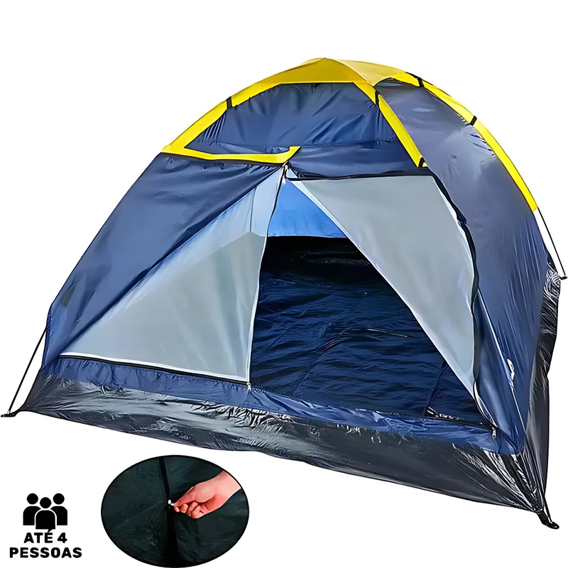 Kit Camping Barraca 4 Pessoas + Colcao Casal e Enchedor Jaú Pesca