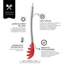 Colher Espaguete Silicone Inox VR - Mimo Style