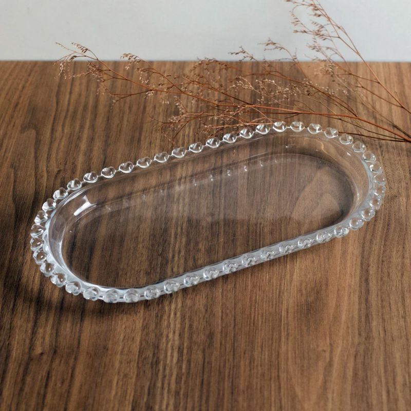 Travessa Cristal Oval Coração 25cm x 13cm x 2,5cm - Lyor