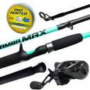 Kit Vara New Tamba+ Carretilha New CROBAT + Linha Multi 40lb