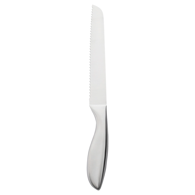 Faca Pão Inox Serrilhada 20cm Prata - Mimo Style