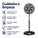 Ventilador de Coluna Turbo 6 Pás 40cm Preto 127V/220V – Ventisol