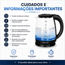 Chaleira Elétrica Aroma Vidro 2,2 Litros - Agratto