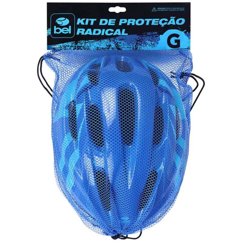 Kit Radical Proteção c/ Capacete  EPS (G) Azul Ref.6113 – Redinha / Bel Fix