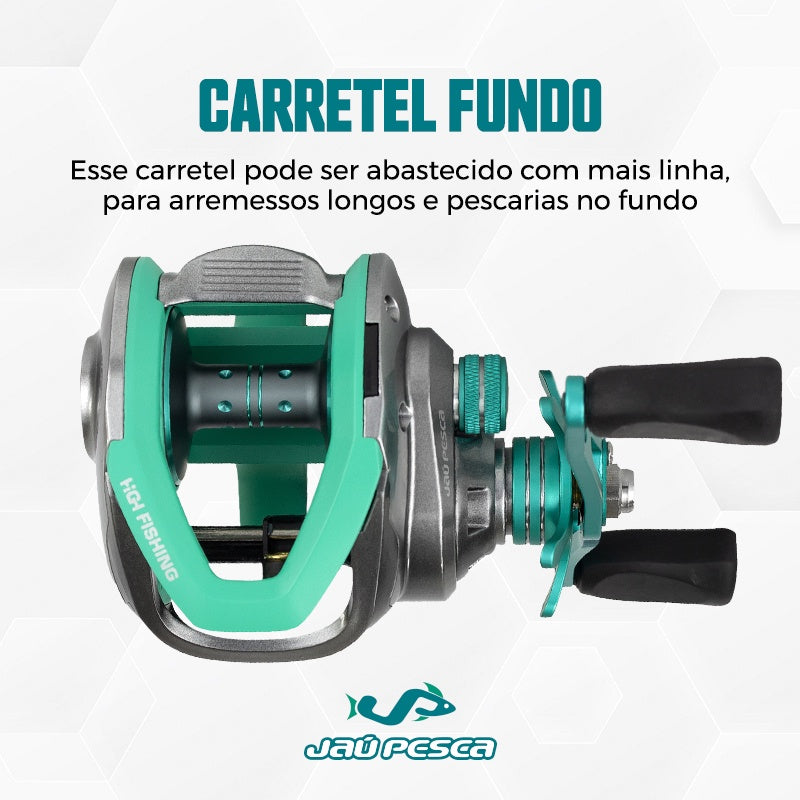 Carretilha SPIDER BG 300 Graphite Acqua 7.0:1 5+1 15kg