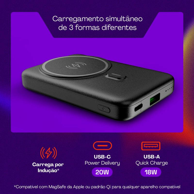 Power Bank PB10MAGBK-PB 10.000 MAH E 15W IND MGS BK