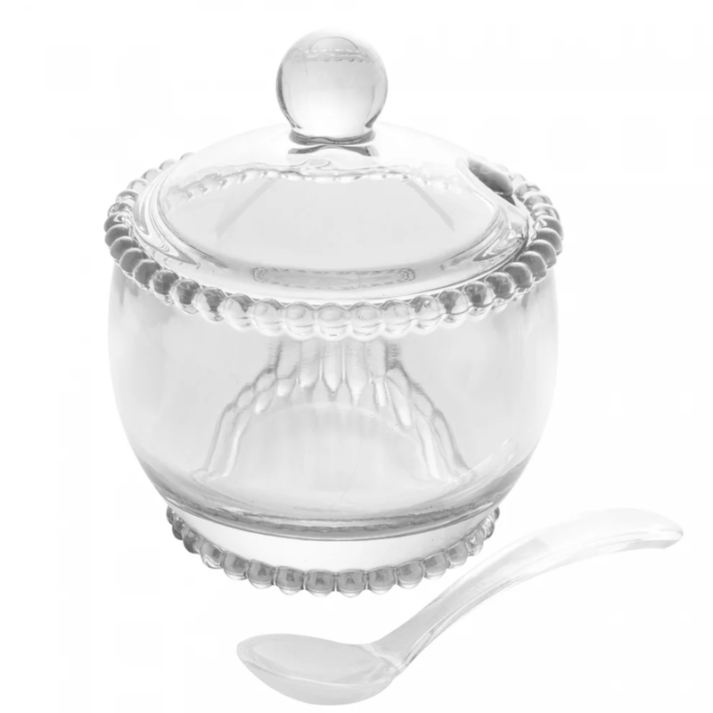 Açucareiro Cristal com Colher Pearl 200ml - Wolff