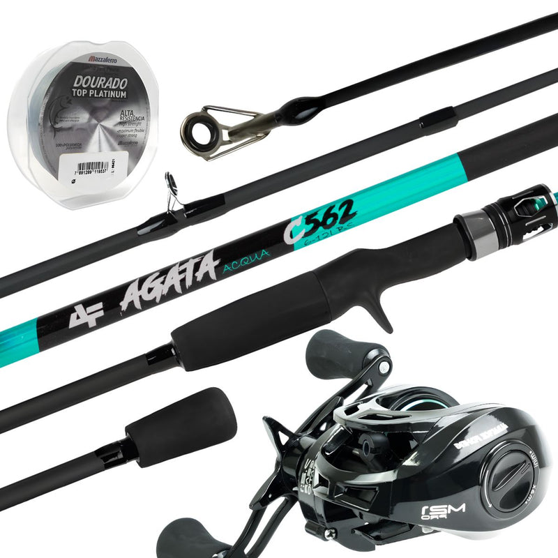 Kit de Pesca Vara Carretilha AGATA + M21 Pro