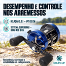 Carretilha Caster EVO 400  3+1 Rolamentos 8kg Drag - Marine