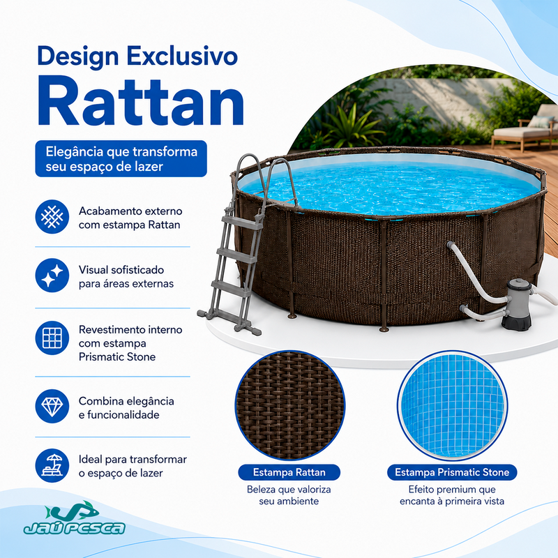 Piscina Estruturada Prestige 9.150L com Escada  - Bestway