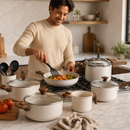 Kit 11pçs Panelas Pratic Cook + Panela de Pressão Presscook 4,2L Marmol - Mimo Style
