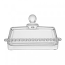 Manteigueira Cristal com Tampa Pearl 17cm x 10,5cm x 10cm - Wolff