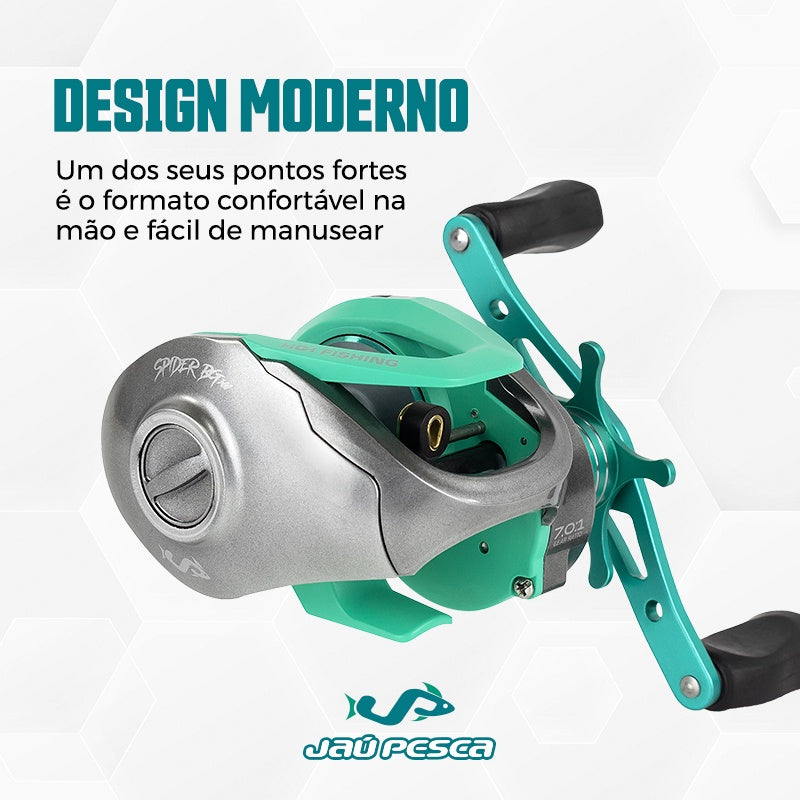 Carretilha SPIDER BG 300 Graphite Acqua 7.0:1 5+1 15kg