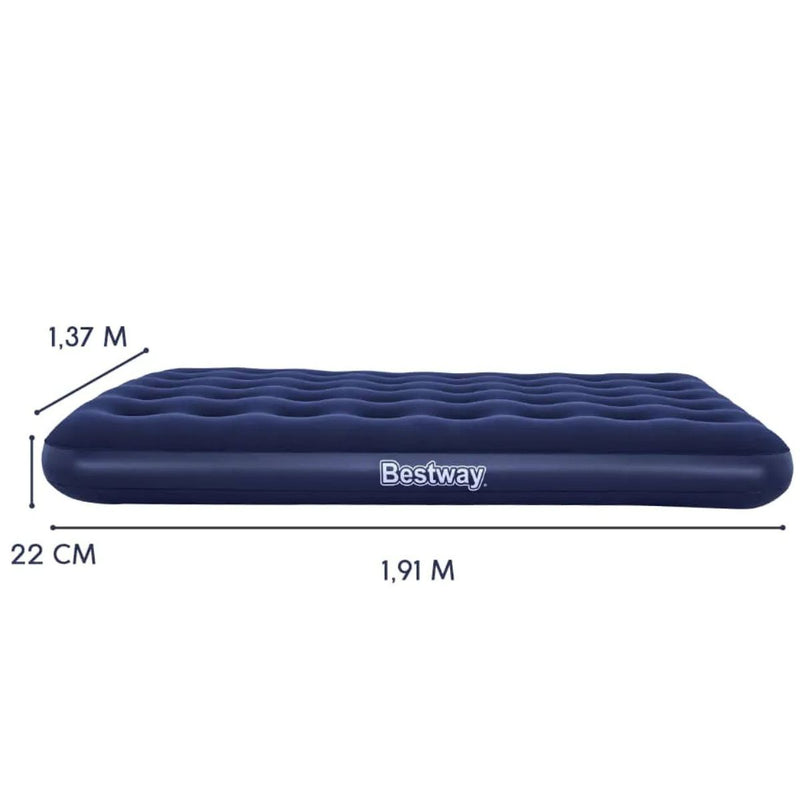 Colchão Inflável Solteiro com Bomba Manual e Adaptadores - Bestway