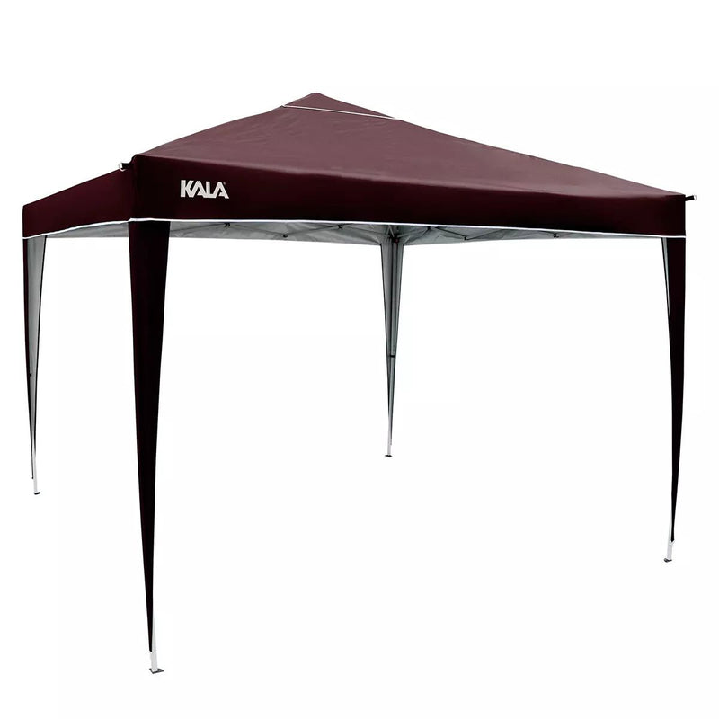 Gazebo Dobrável Marrom com Pés de Alumínio 3m x 3m Kala