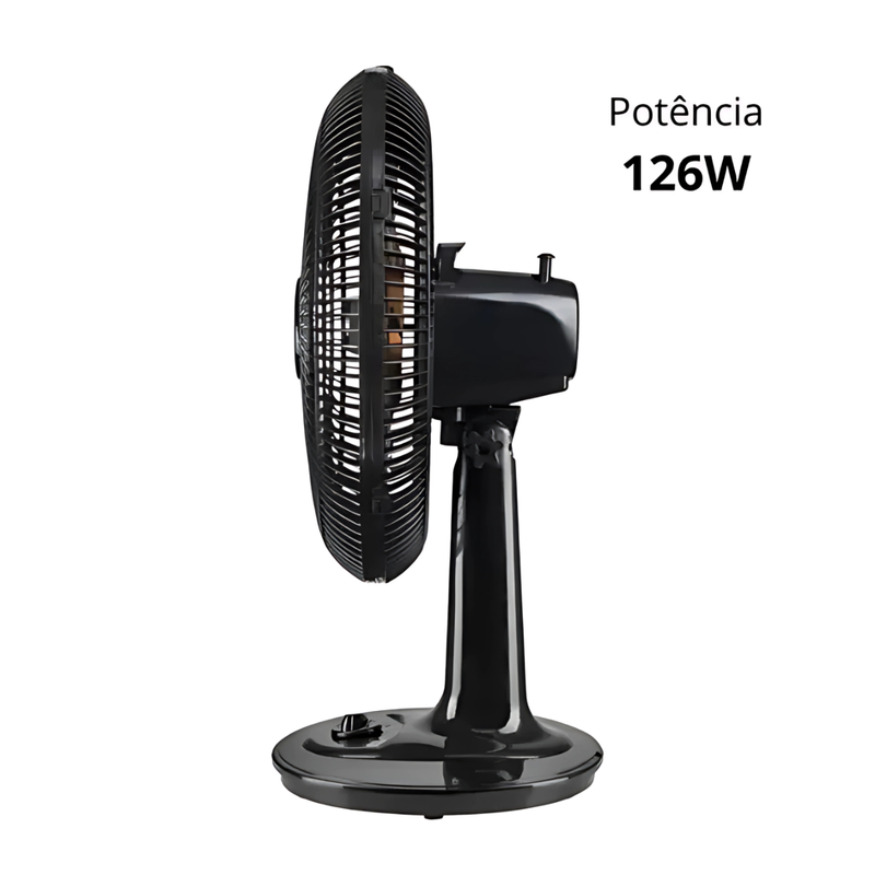 KIT 02 VENTILADORES OSC DE MESA 40CM TURBO PRETO/BRONZE 127V VENTIMAIS 126W