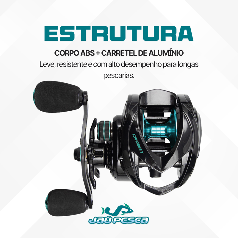 Carretilha Maruri New CROBAT 7+1 Rolamentos Drag 7kg