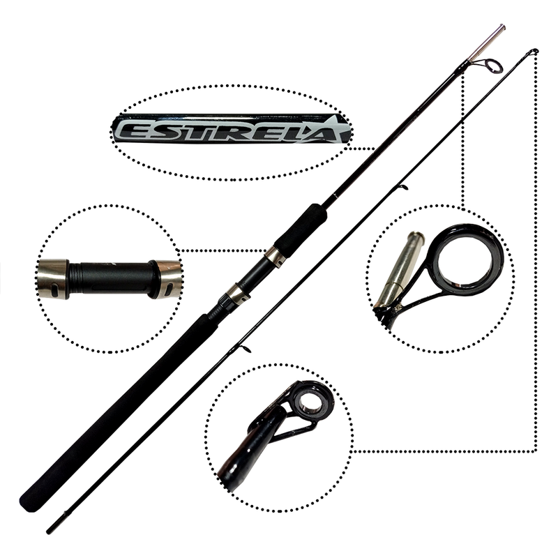 Vara Molinete Estrela 35lbs 2 Partes Marine Sports