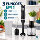 Mixer 3 em 1 200W com Copo e Processador – Agratto