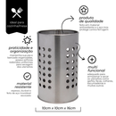 Porta Utensílios Inox - Mimo Style