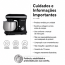 Batedeira Planetária Supremma 5L 700W Preta - Agratto