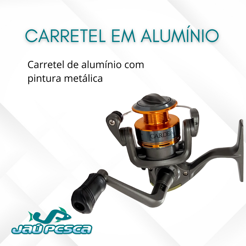 Molinete Micro CARDEAL Aluminio 3 Rolamentos 5.2:1 Albatroz
