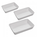 Conjunto 3 Refratários Linea Branco em Porcelana - Lyor