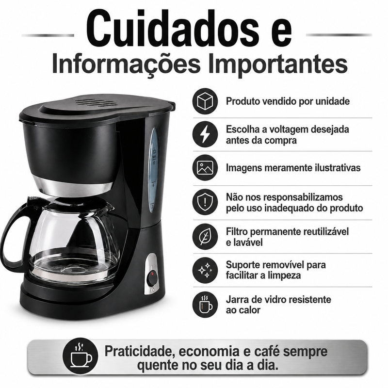 Cafeteira Elétrica Vetro Caffè 15 Xícaras - Agratto