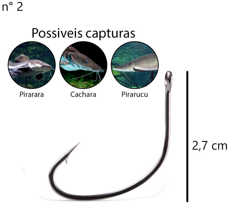 Caixa Anzol Wide Gap Black Nickel Marine Sports