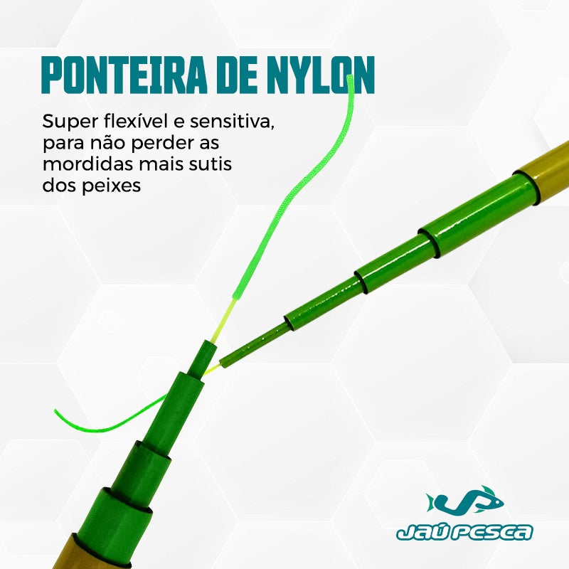 Vara Telescópica Lisa Green Bamboo Jaú Pesca