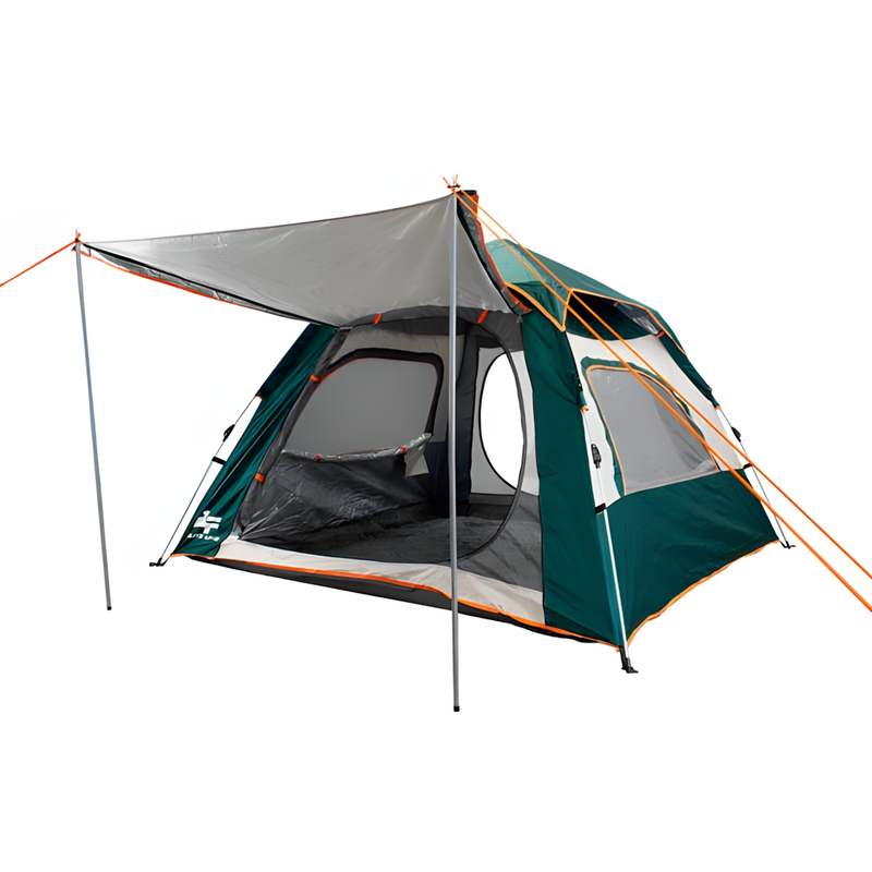 Kit Camping Barraca 4 Pessoas + Colcao Casal e Enchedor + Fogão Jaú Pesca