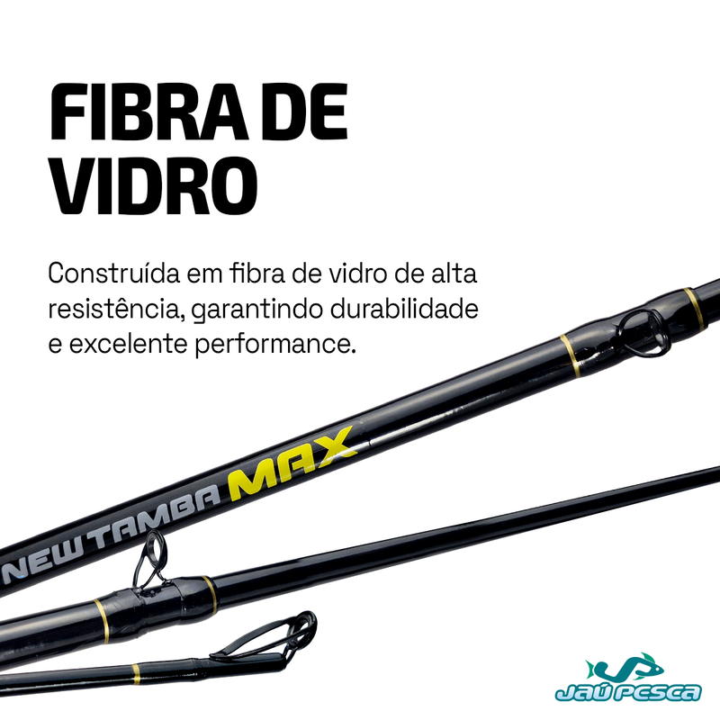 Kit Vara New Tamba Max 30-60lbs + Carretilha BlackTamba BT11 10+1 Rolamentos 8kg Drag - Maruri